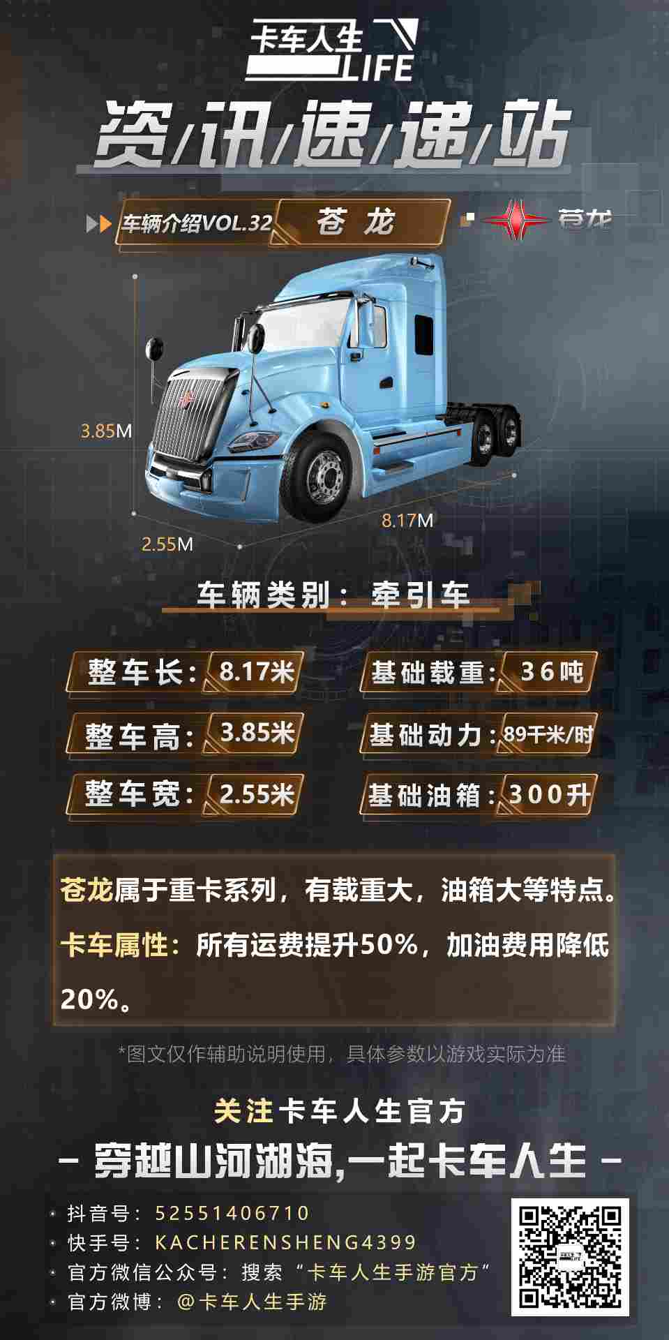 卡车人生资讯速递站：“苍龙”腾渊，势动八方